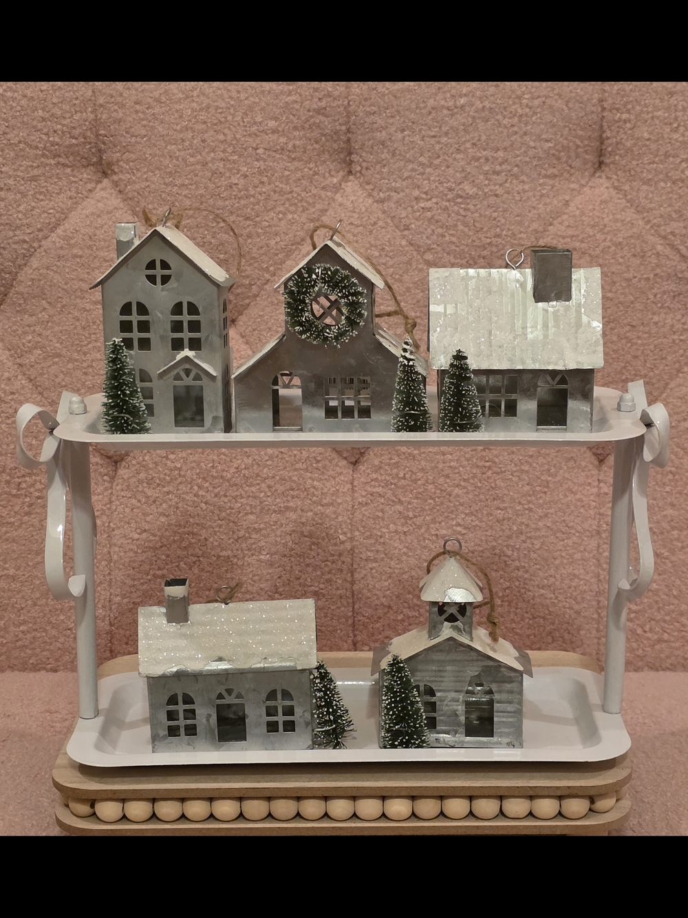 Mini Galvanized Christmas Houses' Ornaments